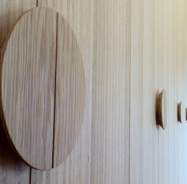 Half moon door pulls